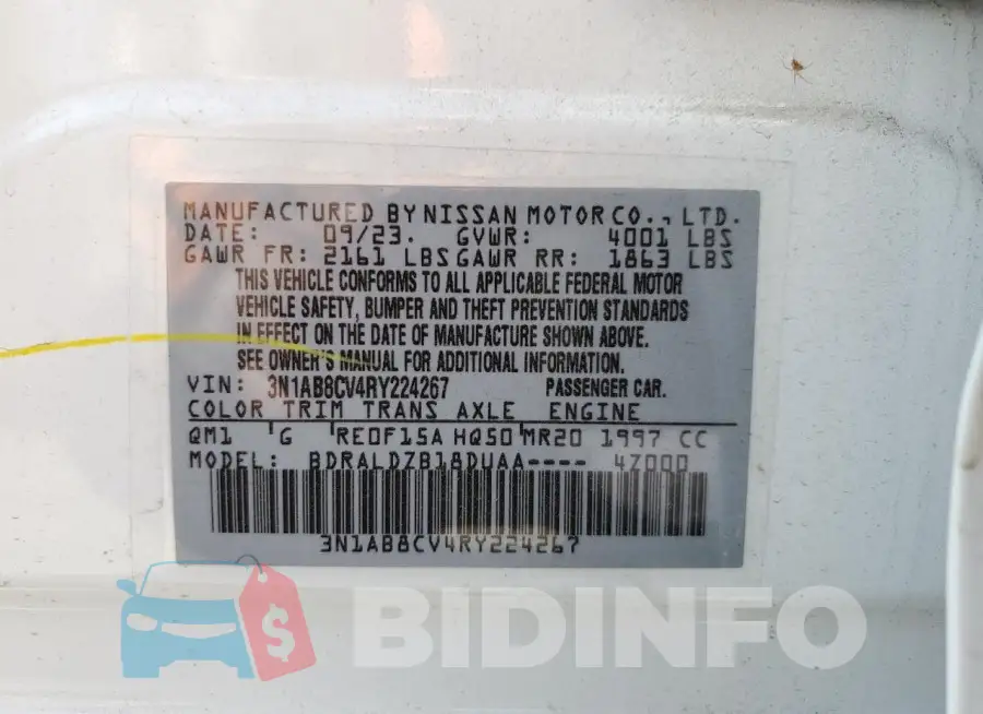 3N1AB8CV4RY224267 Photo# 12
