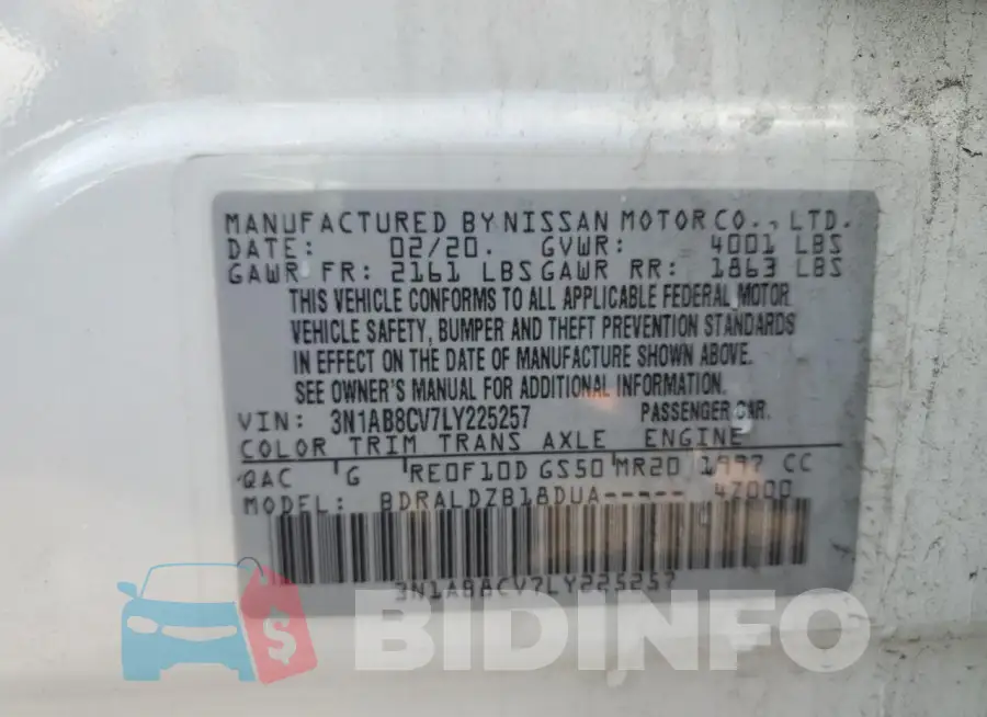 3N1AB8CV7LY225257 Photo# 12