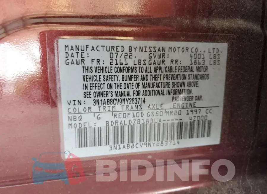 3N1AB8CV9NY283714 Photo# 12