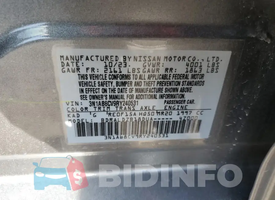 3N1AB8CV9RY240531 Photo# 13