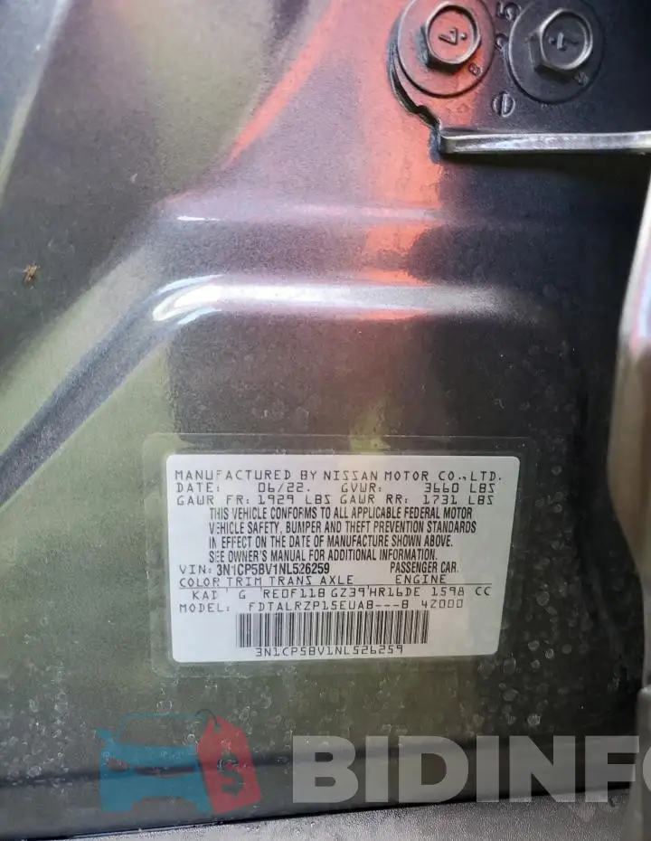 3N1CP5BV1NL526259 Photo# 14