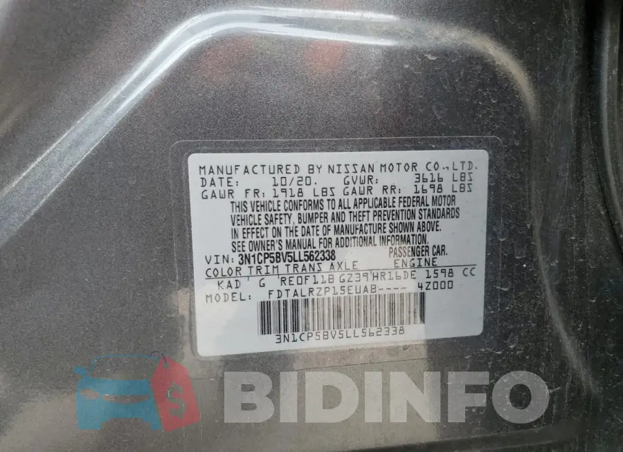 3N1CP5BV5LL562338 Photo# 13