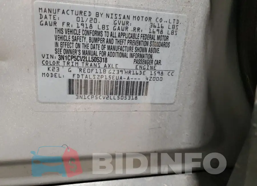3N1CP5CV2LL505318 Photo# 13