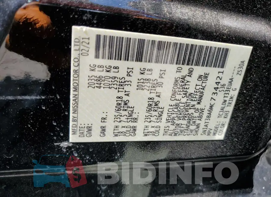 5N1AT3BA6MC734421 Photo# 13