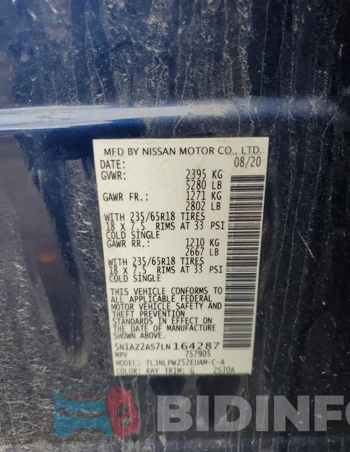 5N1AZ2AS7LN164287 Photo# 14