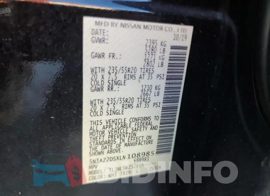 5N1AZ2DSXLN108985 Photo# 14