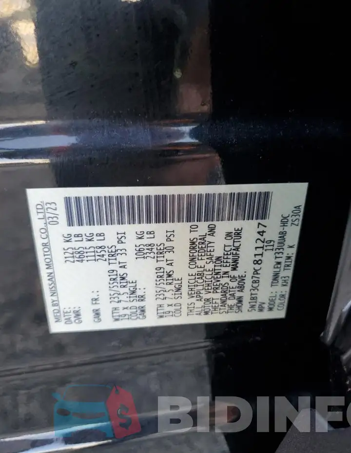 5N1BT3CB7PC811247 Photo# 13