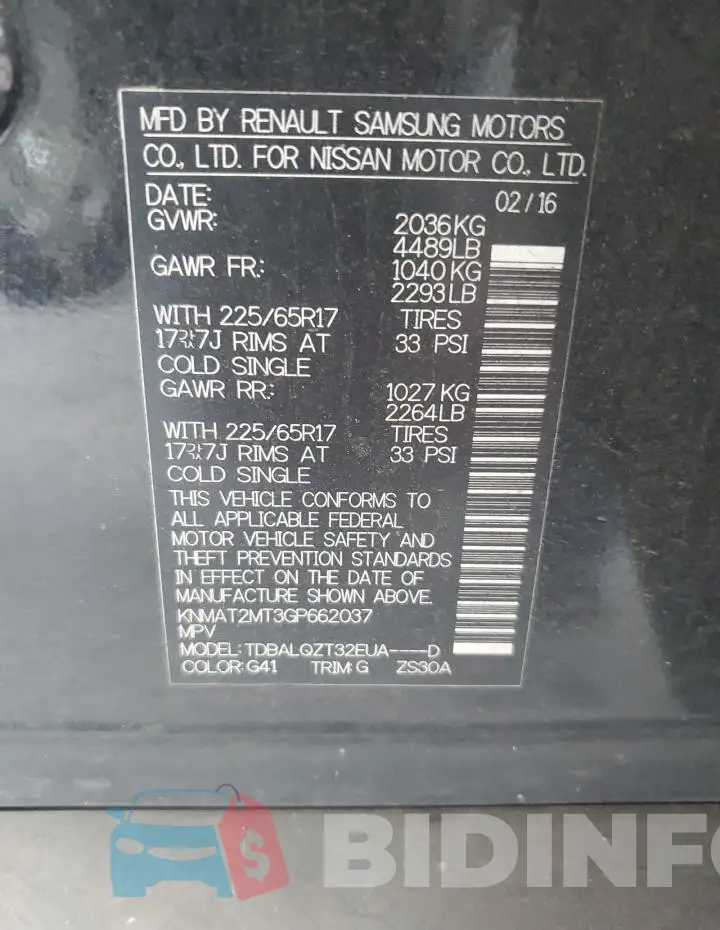 KNMAT2MT3GP662037 Photo# 12