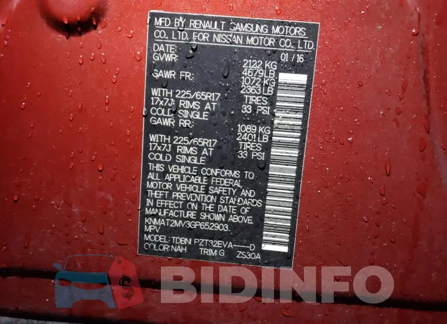 KNMAT2MV3GP652903 Photo# 13