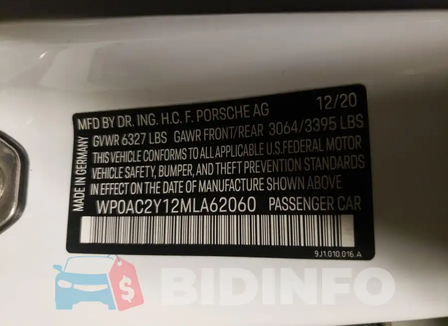 WP0AC2Y12MLA62060 Photo# 10