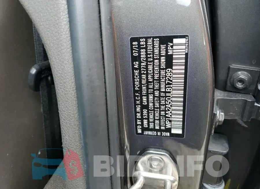 WP1AA2A50JLB17289 Photo# 14
