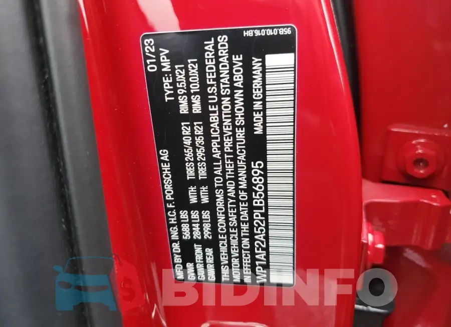 WP1AF2A52PLB56895 Photo# 13