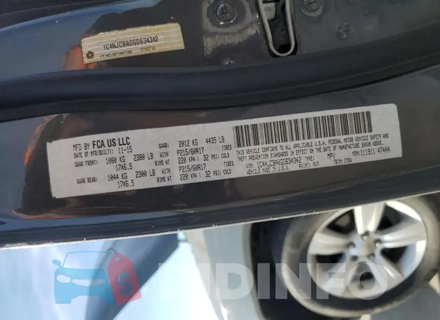 1C4NJCBA0GD634342 Photo# 13