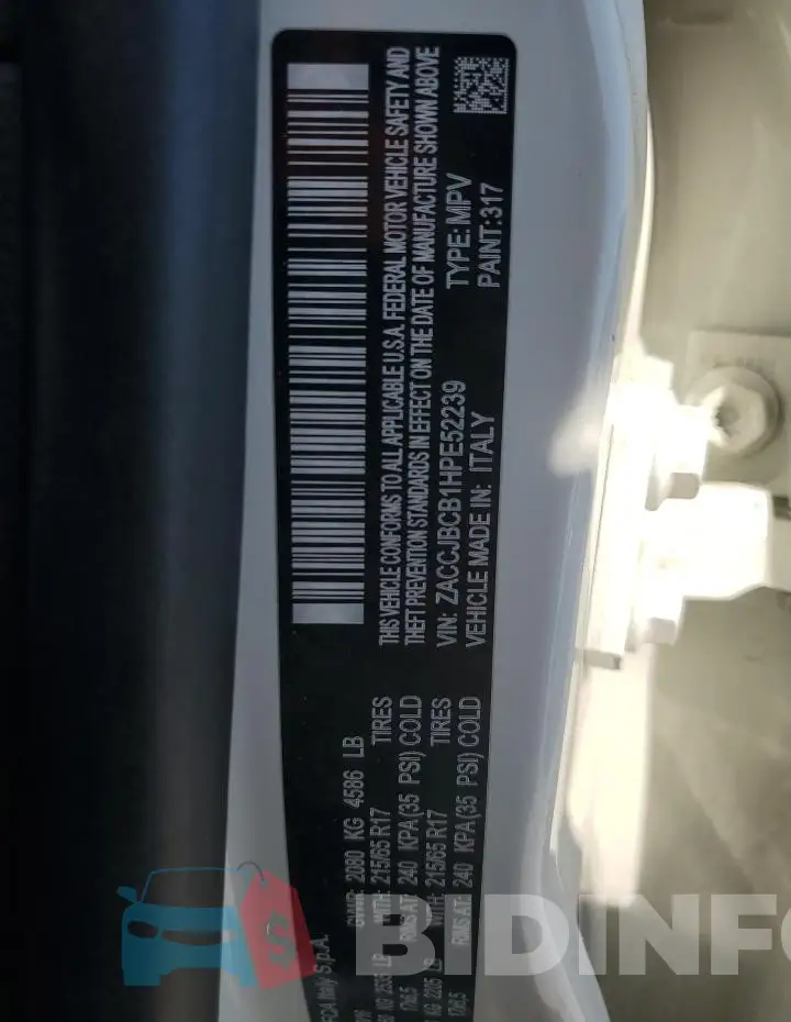 ZACCJBCB1HPE52239 Photo# 12