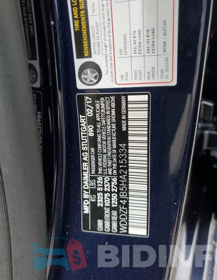 WDDZF4JB5HA215334 Photo# 12