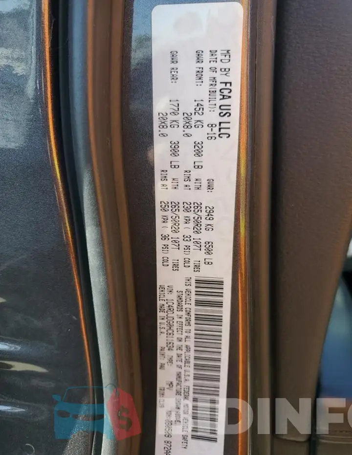 1C4RDJDG0HC611634 Photo# 14