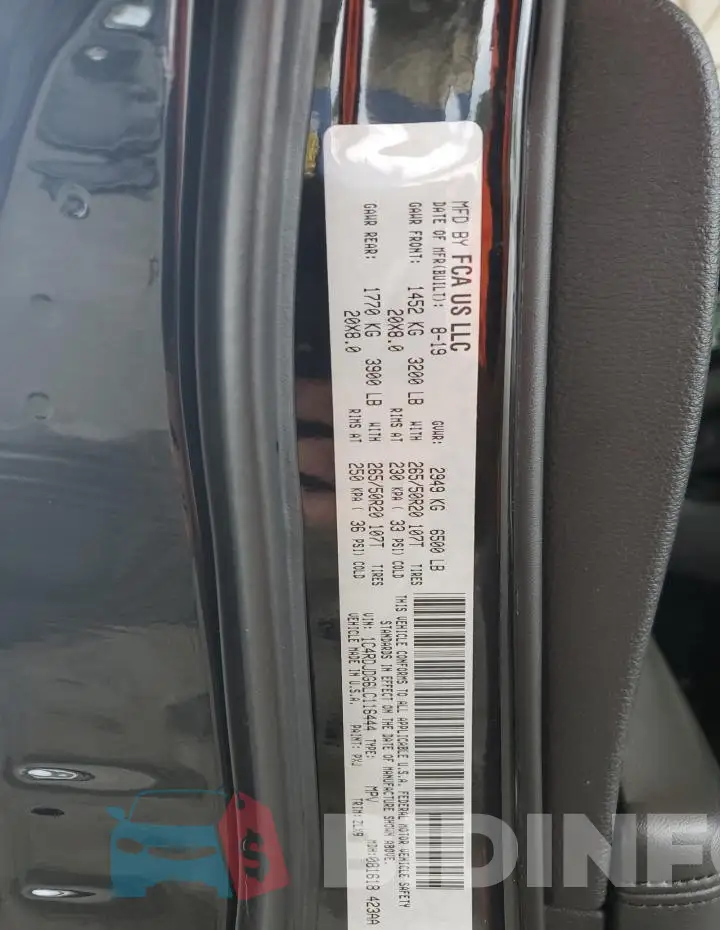1C4RDJDG6LC116444 Photo# 13