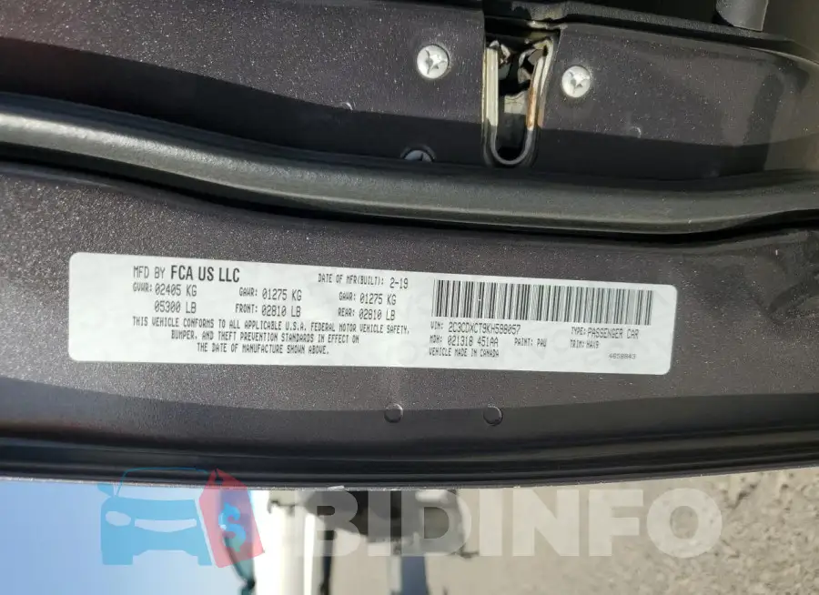 2C3CDXCT9KH598057 Photo# 13