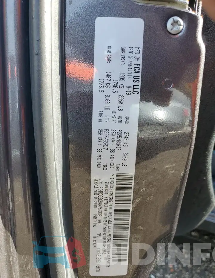 2C4RDGEG9KR752332 Photo# 13