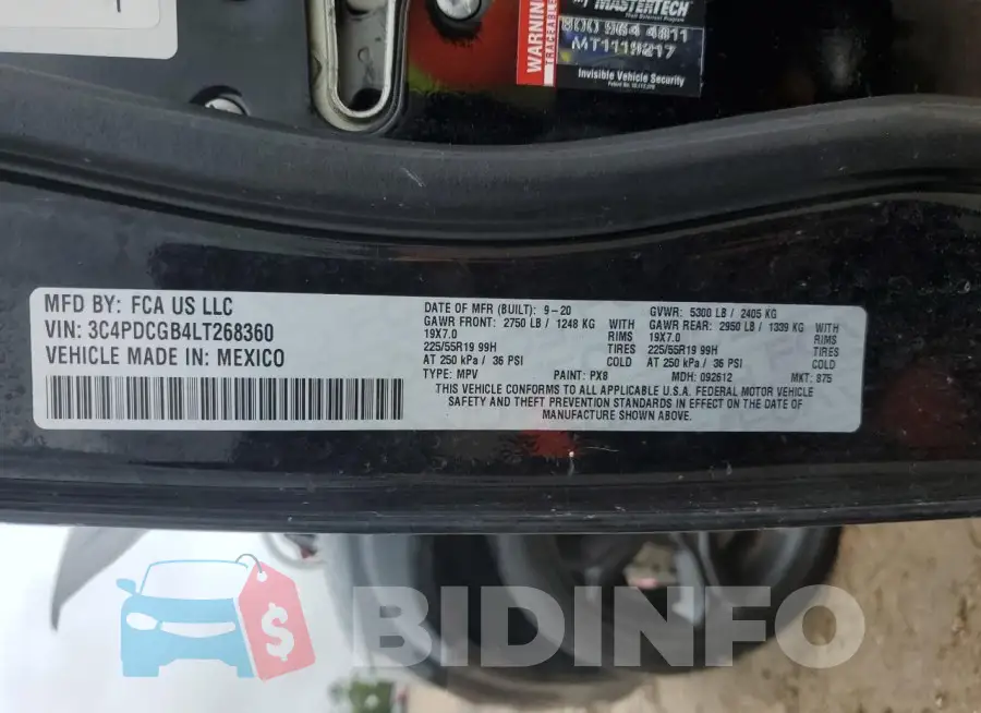 3C4PDCGB4LT268360 Photo# 13