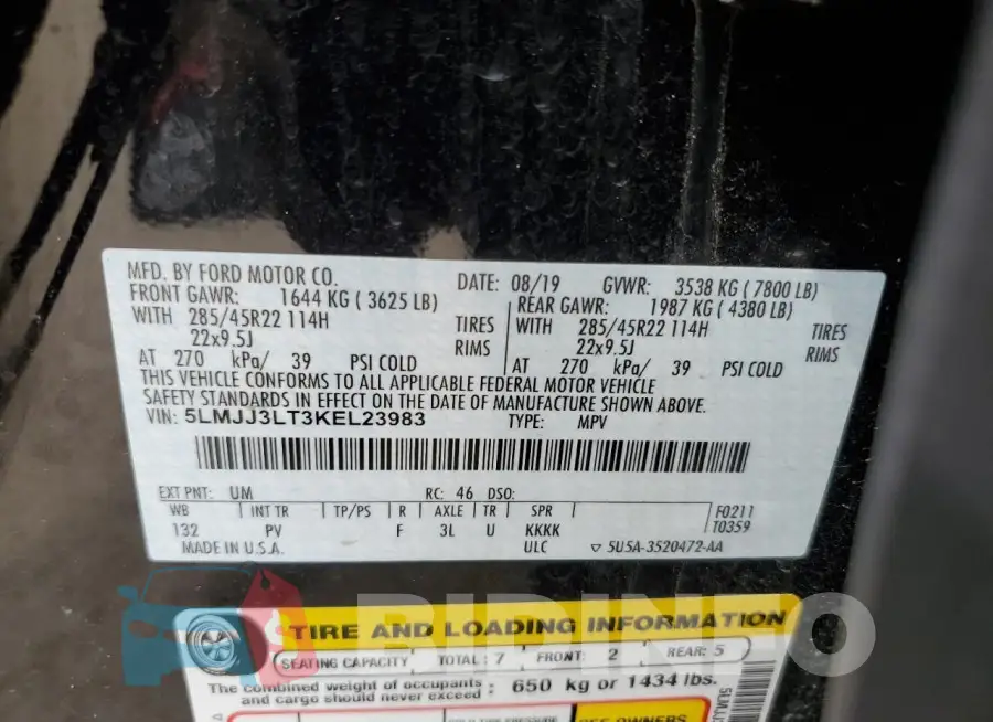 5LMJJ3LT3KEL23983 Photo# 14