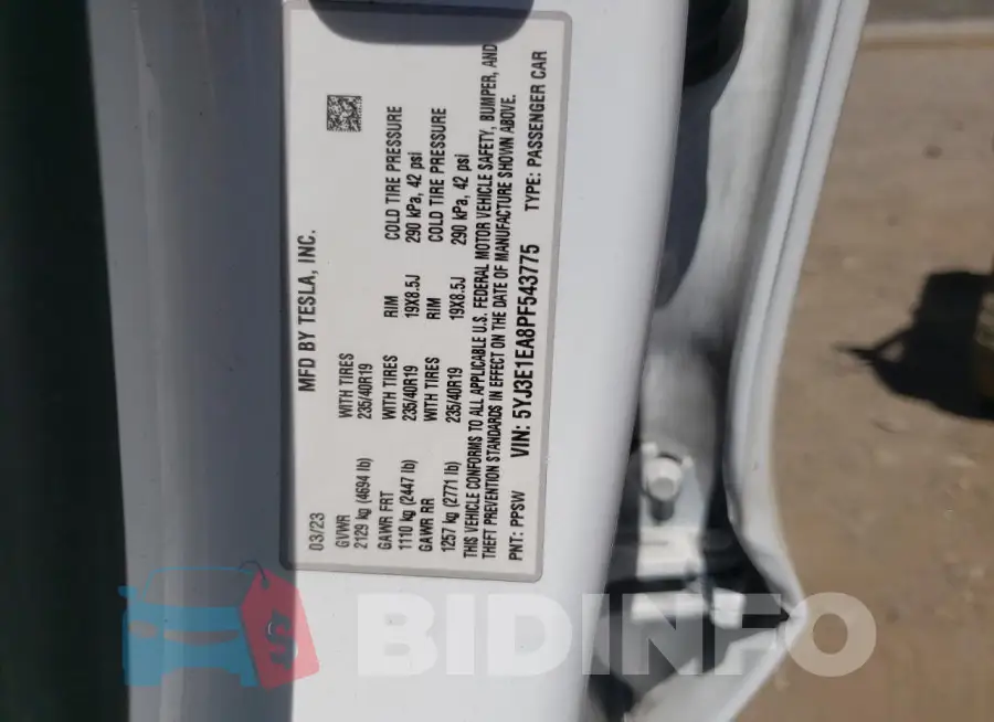 5YJ3E1EA8PF543775 Photo# 12
