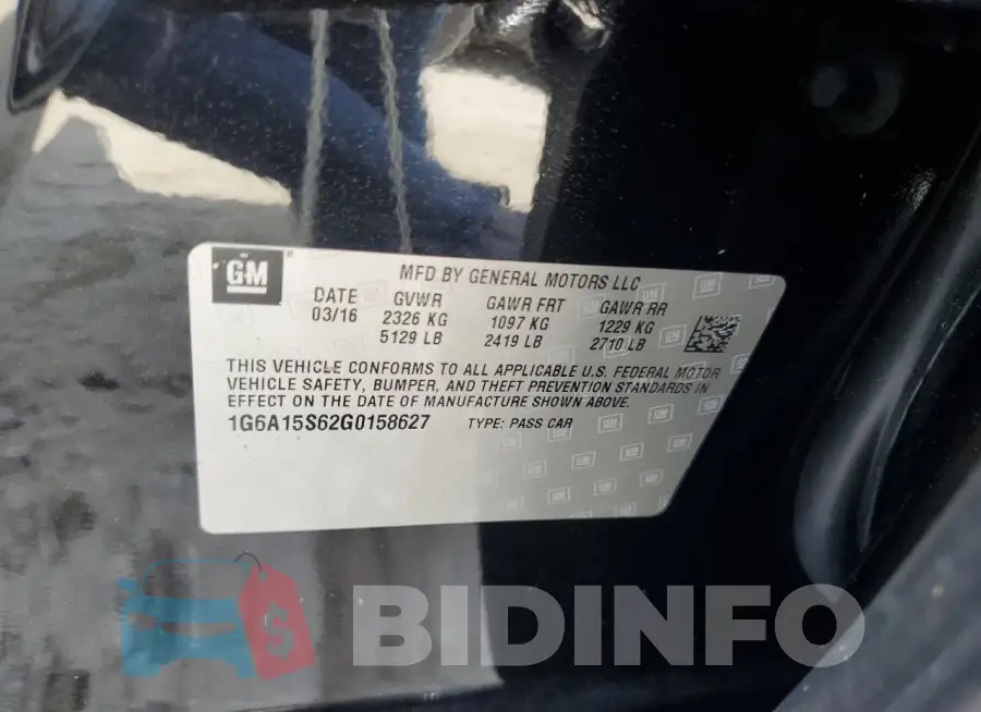 1G6A15S62G0158627 Photo# 13