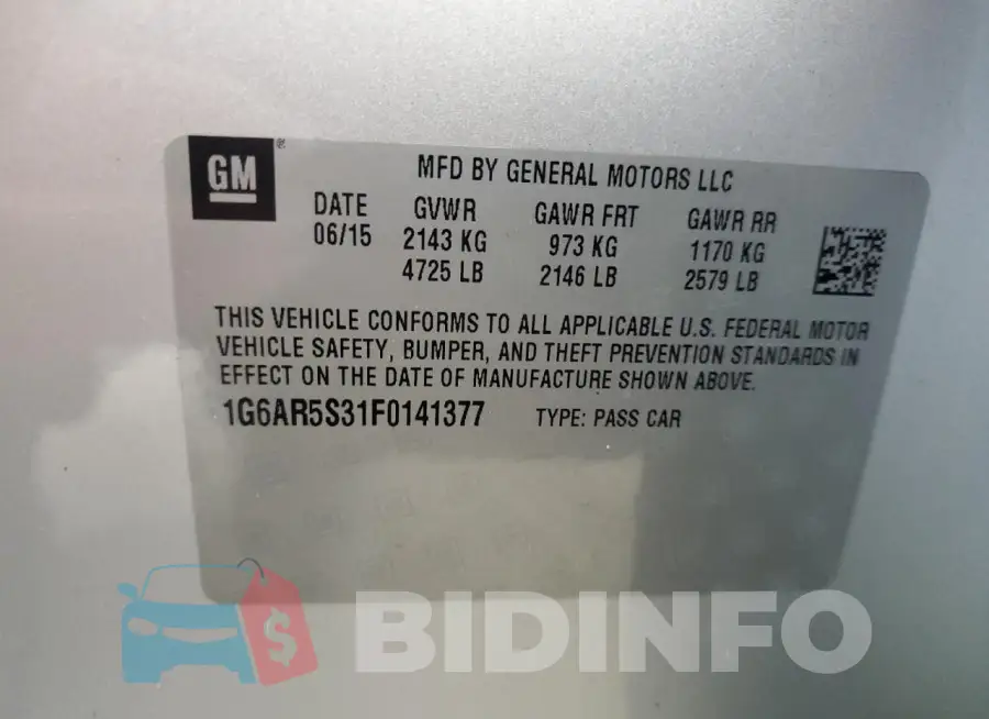 1G6AR5S31F0141377 Photo# 12