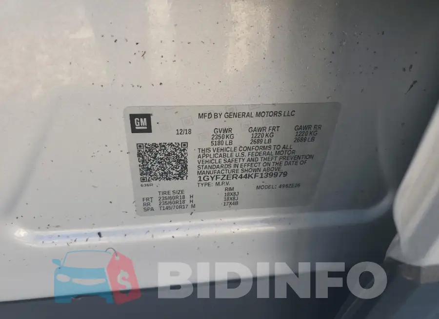 1GYFZER44KF139979 Photo# 14