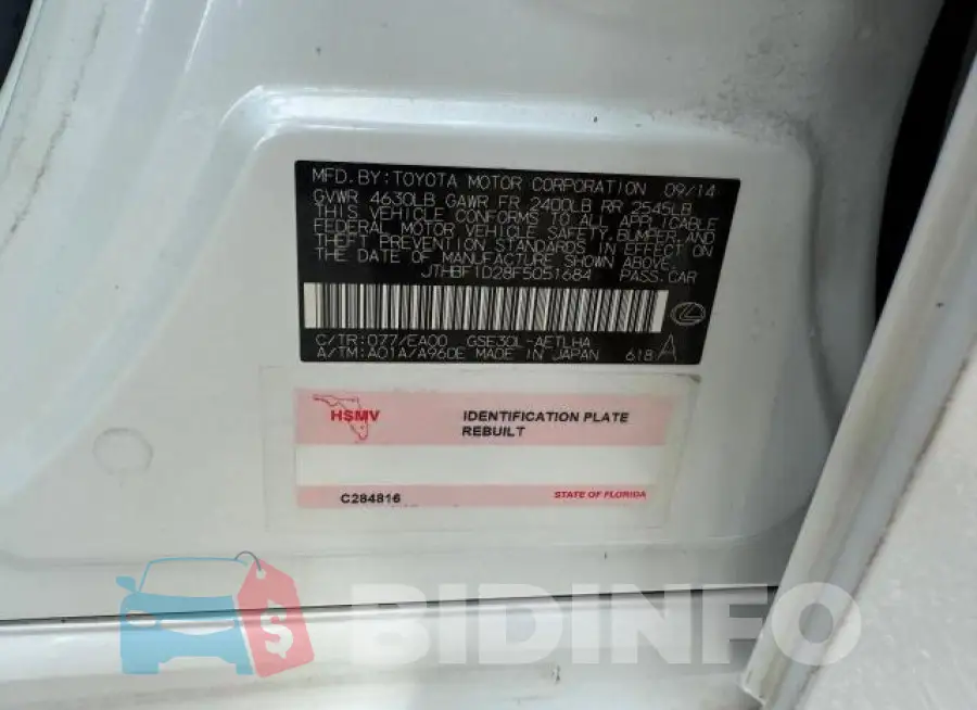 JTHBF1D28F5051684 Photo# 10