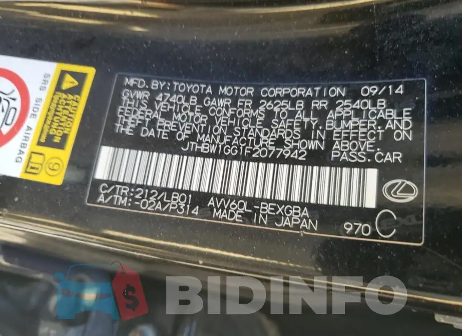 JTHBW1GG1F2077942 Photo# 13