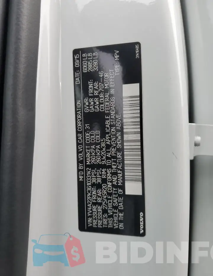 YV4A22PK3G1033142 Photo# 12
