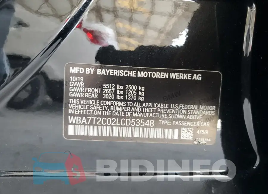 WBA7T2C02LCD53548 Photo# 12