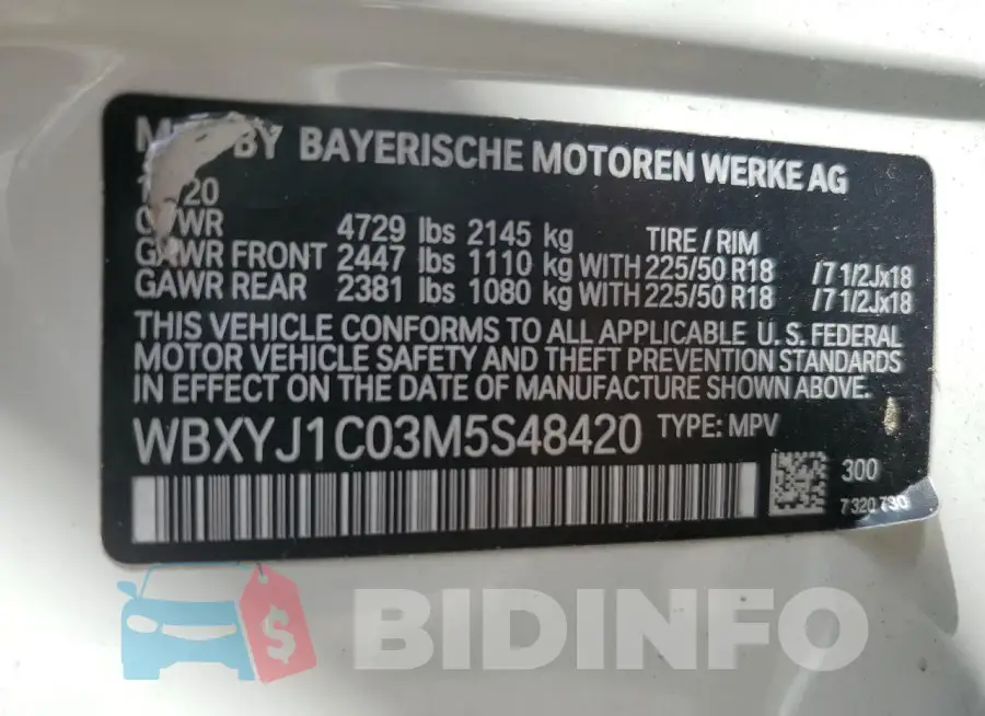 WBXYJ1C03M5S48420 Photo# 13