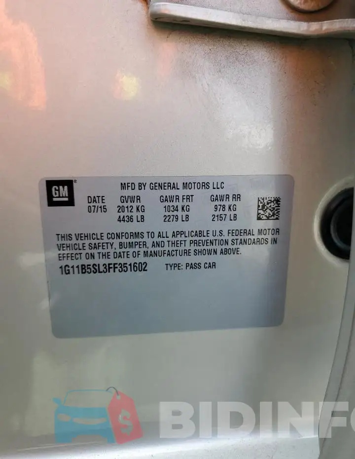 1G11B5SL3FF351602 Photo# 12