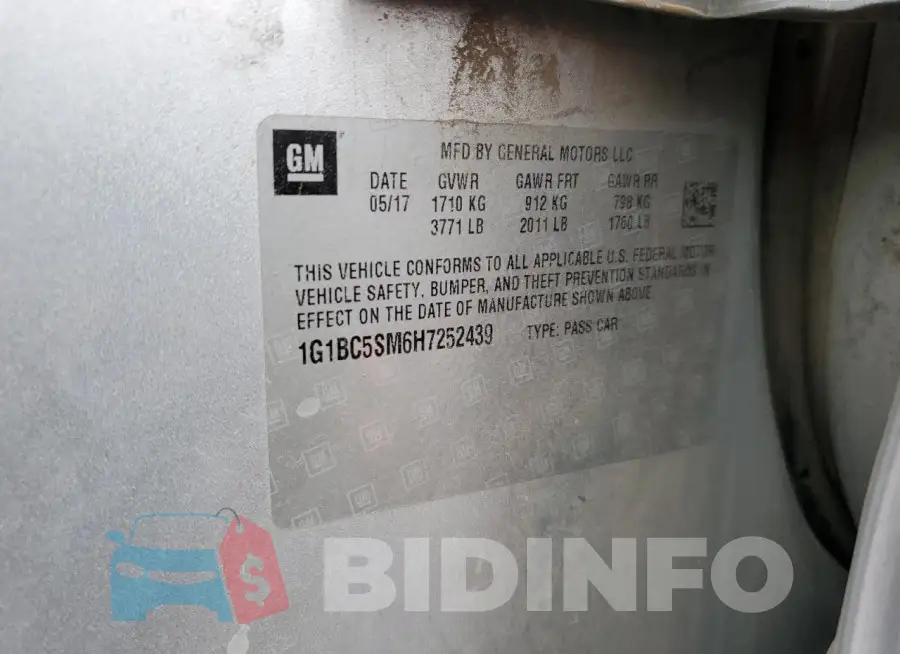 1G1BC5SM6H7252439 Photo# 12