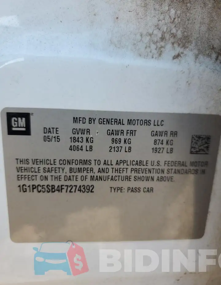 1G1PC5SB4F7274392 Photo# 12