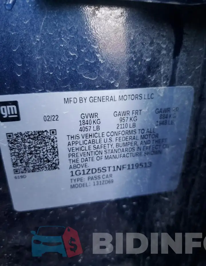 1G1ZD5ST1NF119513 Photo# 12