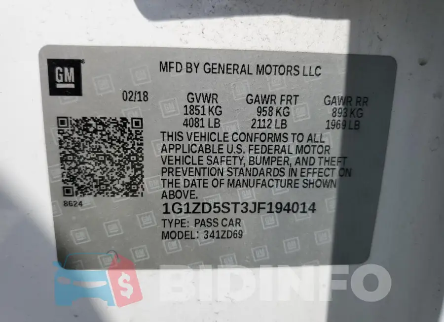 1G1ZD5ST3JF194014 Photo# 13