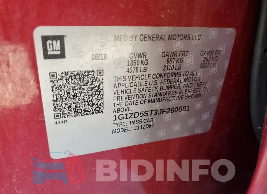 1G1ZD5ST3JF260691 Photo# 12