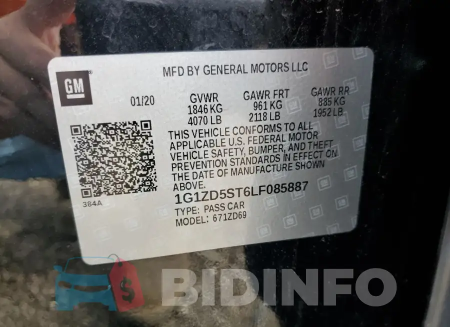 1G1ZD5ST6LF085887 Photo# 12