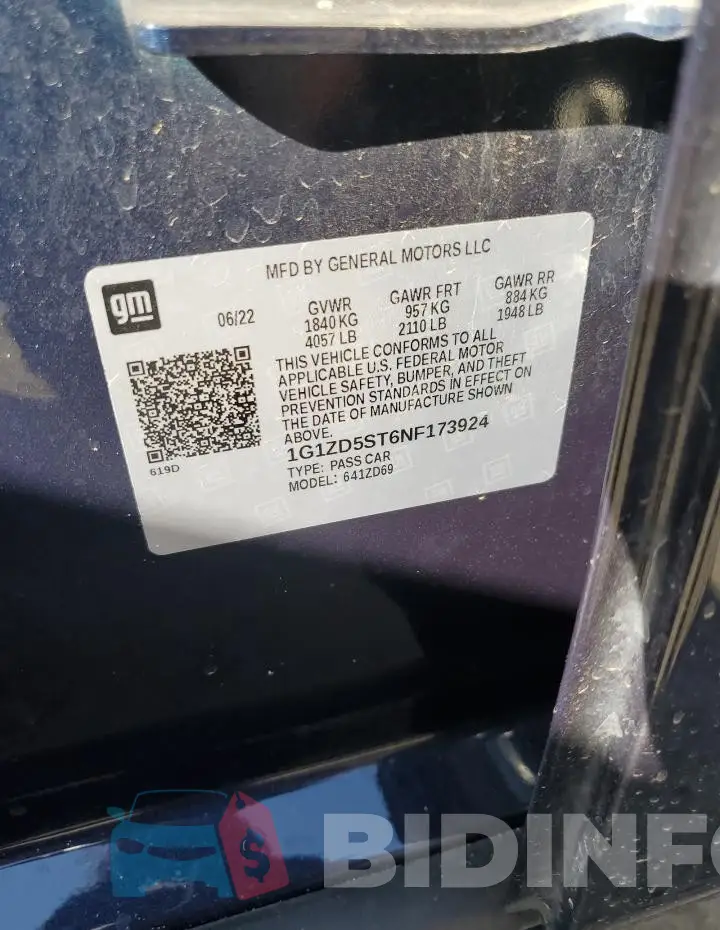 1G1ZD5ST6NF173924 Photo# 12