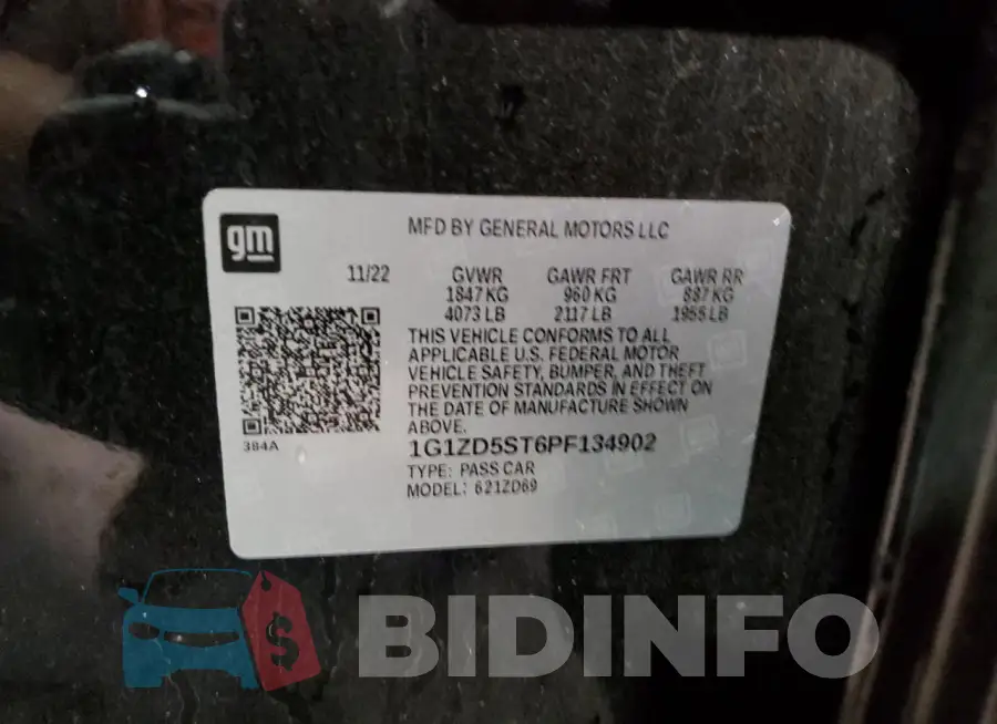 1G1ZD5ST6PF134902 Photo# 12
