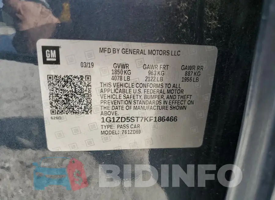 1G1ZD5ST7KF186466 Photo# 12