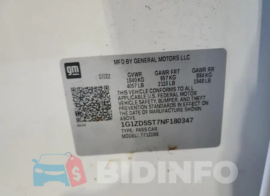 1G1ZD5ST7NF180347 Photo# 12