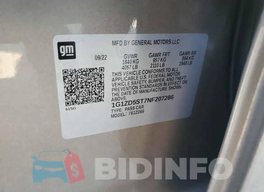1G1ZD5ST7NF207286 Photo# 13