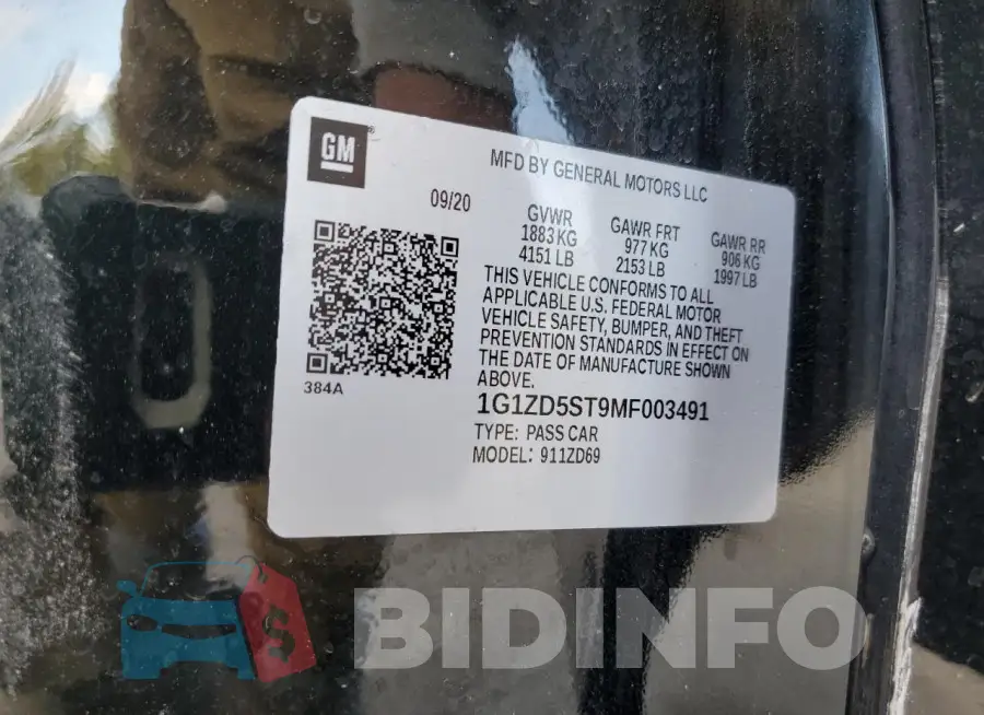 1G1ZD5ST9MF003491 Photo# 12