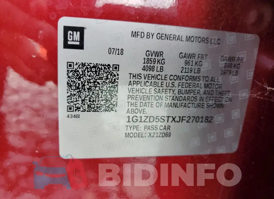 1G1ZD5STXJF270182 Photo# 12