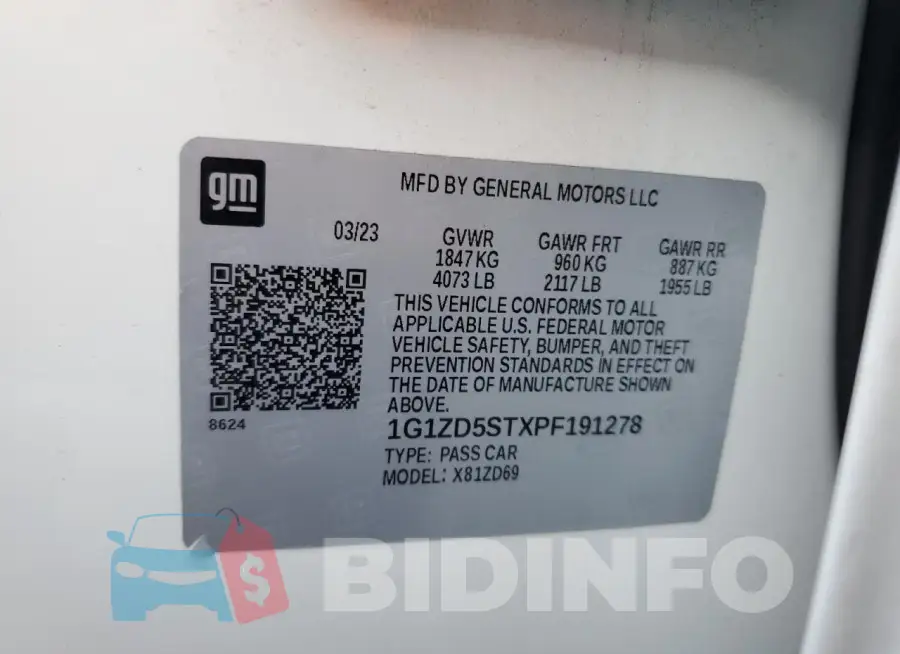 1G1ZD5STXPF191278 Photo# 12