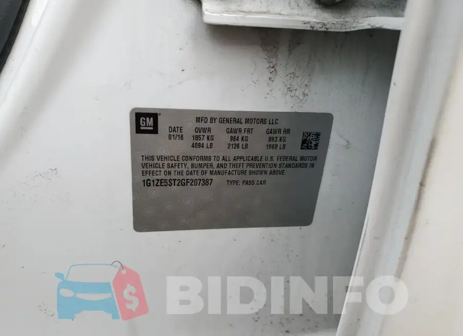 1G1ZE5ST2GF207387 Photo# 12